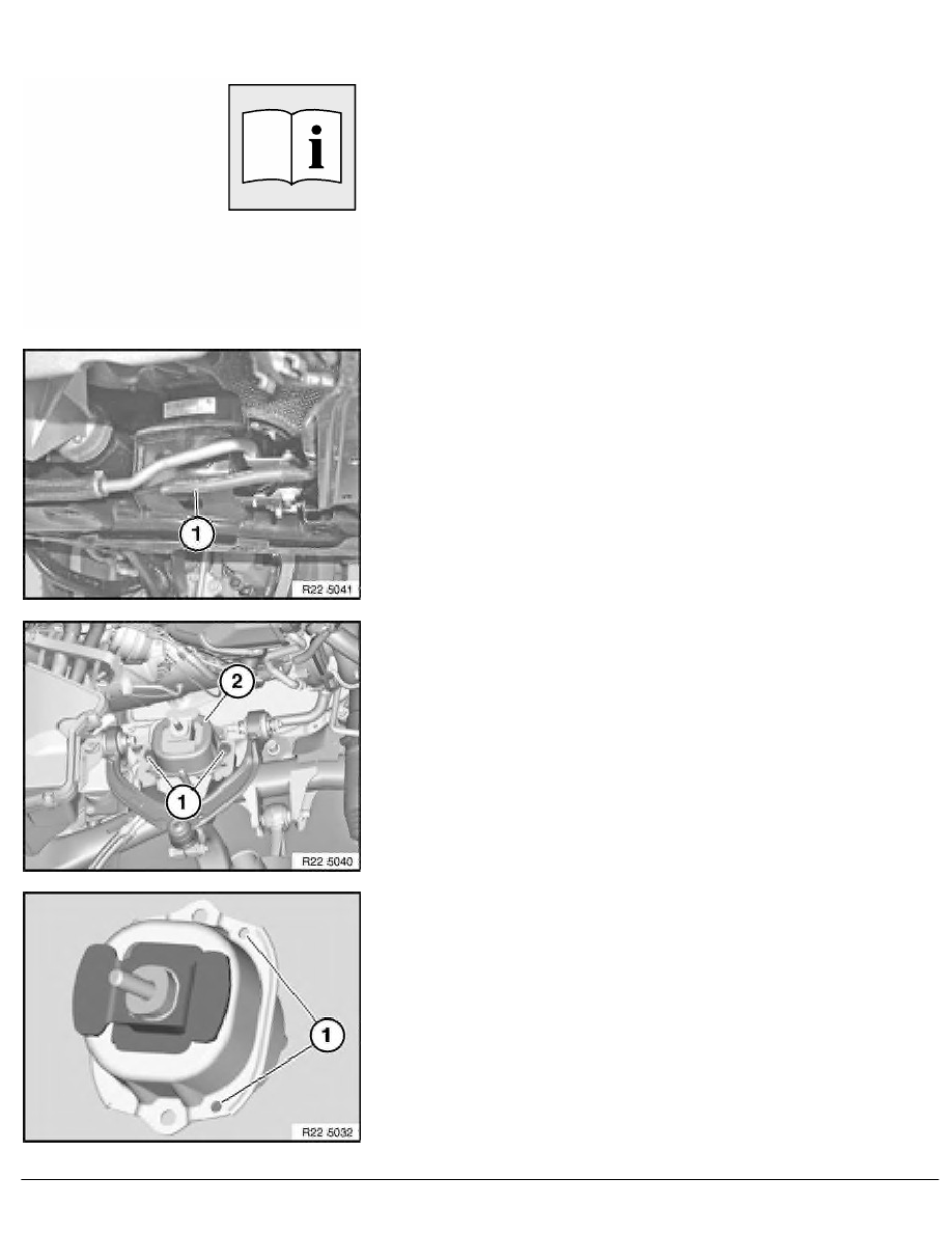 2 Repair Instructions > 22 Engine And Gearbox Suspension > 11 Engine  Suspension > 1 RA Replacing Right Engine Mount (M57T2)
