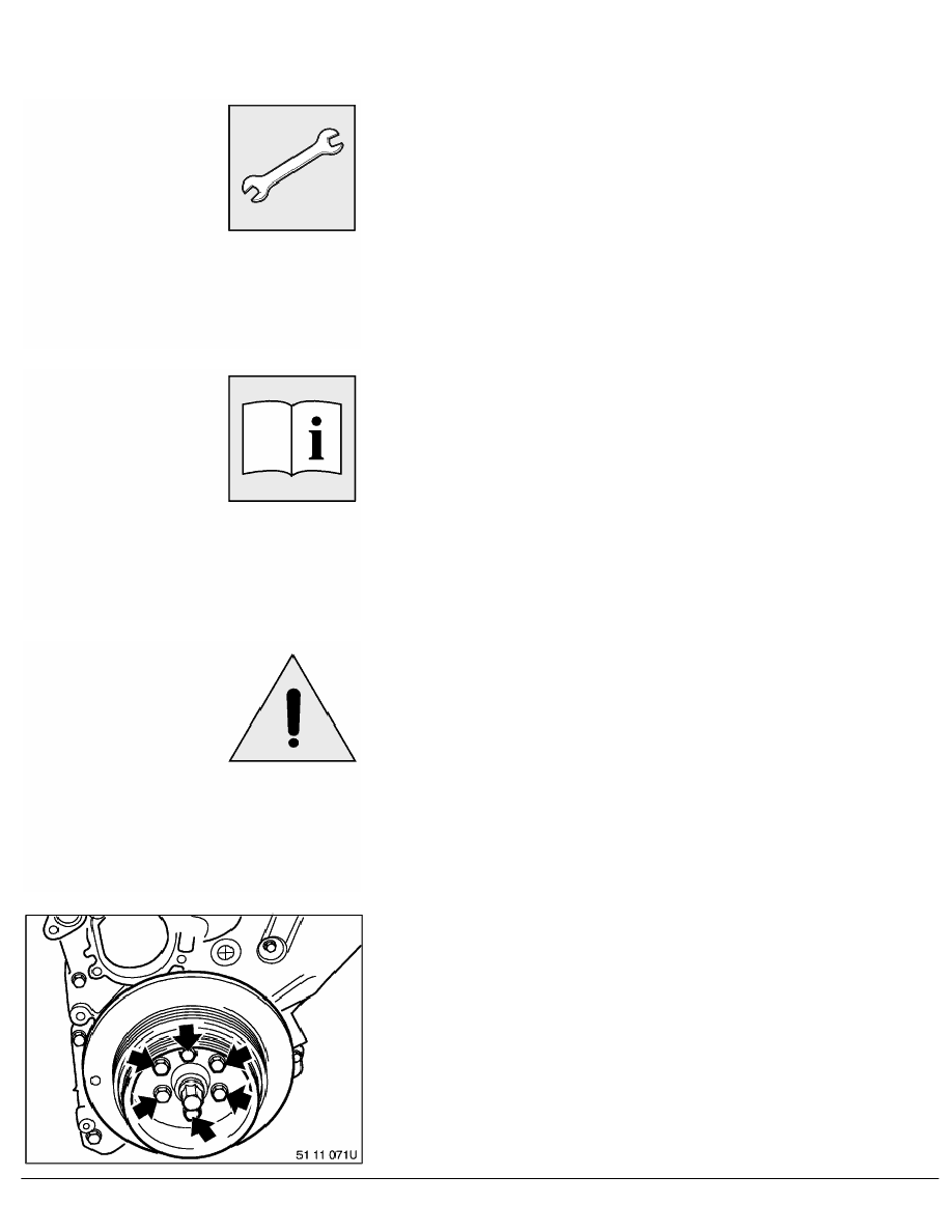 2 Repair Instructions > 11 Engine (M54) > 23 Vibration Damper > 1 RA  Removing And Installing Or Replacing Vibration Damper (M52TU _ M54 _ M56)
