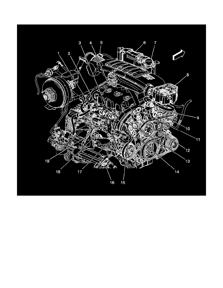 Buick Workshop Manuals Enclave Awd V6 3 6l 2009 Powertrain Management Ignition System Sensors And Switches Ignition System Camshaft Position Sensor Component Information Locations Page 4690