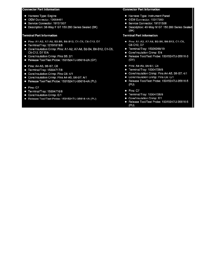 Cadillac Workshop Manuals Escalade Awd V8 6 0l Hybrid 10 Starting And Charging Power And Ground Distribution Multiple Junction Connector Component Information Diagrams X100 X199 Page 9531