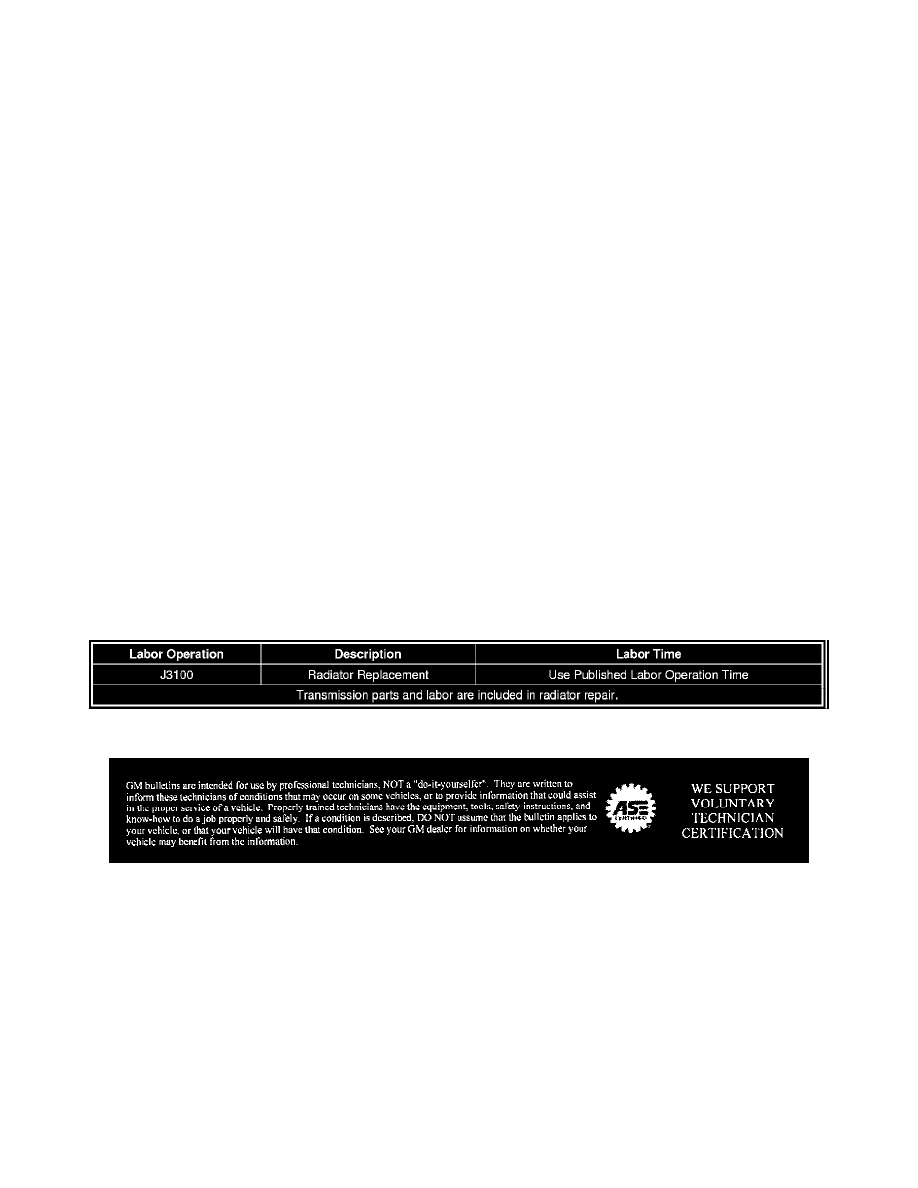 Engine, Cooling and Exhaust > Cooling System > Radiator > Component  Information > Technical Service Bulletins > All Technical Service Bulletins  for ...