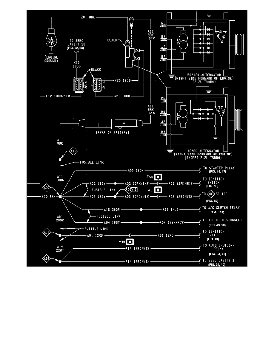 Chrysler Workshop Manuals > Lebaron Convertible V6-181 2972cc 3.0L SOHC