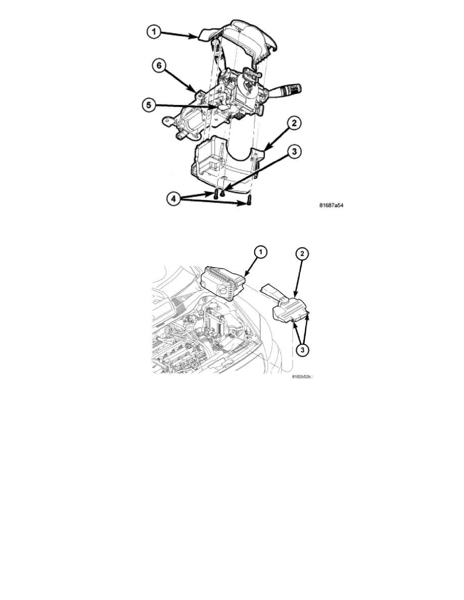 Chrysler Work Manuals Pt Cruiser L4 2 4l 2008 Train Train Management Ignition System Sensors And Switches Switch Lock Cylinder Component Information