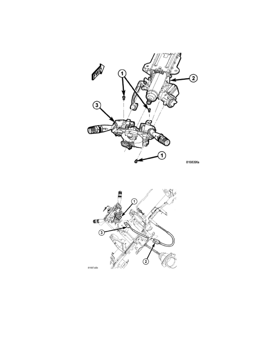 Chrysler Work Manuals Pt Cruiser L4 2 4l 2008 Starting And Starting And Charging Sensors Switches Ignition Switch Lock Cylinder Component Information Service