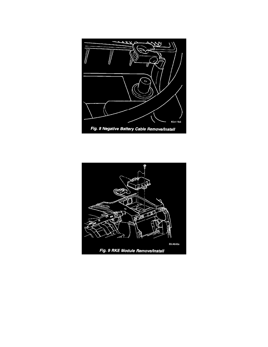 Chrysler Work Manuals Pt Cruiser L4 2 4l Vin B 2001 Relays Relayodules Body And Frame Keyless Entry Module Component Information Service Repair Remote Rke