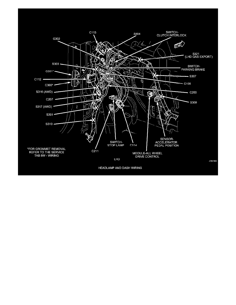 Dodge Workshop Manuals Journey Awd V6 3 5l 2009 Starting And Charging Starting System Neutral Safety Switch Component Information Locations