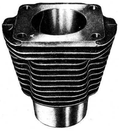 Finned cylinder. Letter A stamped on cylinder indicates the class to which cylinder belongs, as referred to its inside diameter