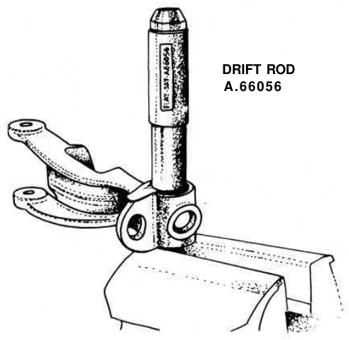 Drift rod A.66056 for kingpin housing Estend- block' removal and installation