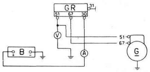 Wiring diagram for checking the reverse current of cutout