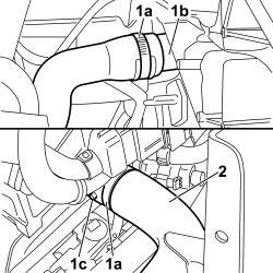 UPPER RADIATOR COOLANT INLET HOSE - R.R.
