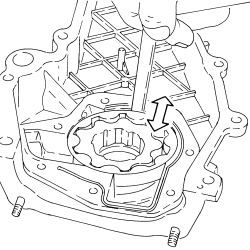 ENGINE OIL PUMP, REMOVED - CHECK AT BENCH