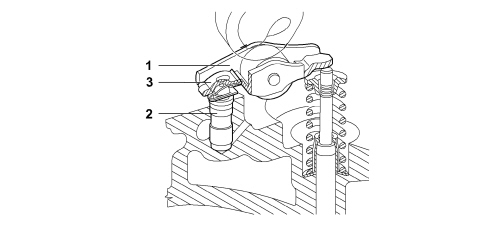 CAMSHAFT (1) IN CAMSHAFT HOUSINGS (2)