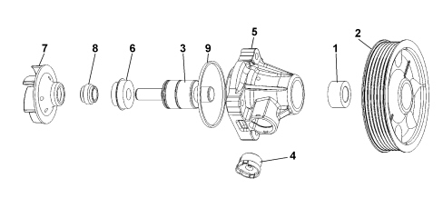 WATER PUMP AND THERMOSTAT