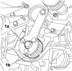TOOTHED DRIVE PULLEY - R + R WITH TIMING BELT REMOVED