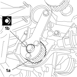TOOTHED DRIVE PULLEY - R + R WITH TIMING BELT REMOVED