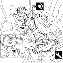 OVERHEAD CAMSHAFT IN CYLINDER HEAD - R.R ON VEHICLE