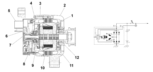 ALTERNATOR AND COMPONENTS