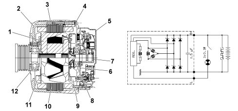 ALTERNATOR AND COMPONENTS