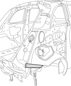 R.R. REAR WING LOWER FRAME