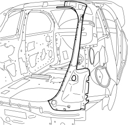 R.R. REAR LIGHT CLUSTER HOUSING