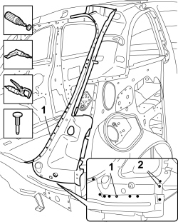 R.R. REAR LIGHT CLUSTER HOUSING