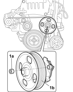 WATER PUMP - R + R WITH TIMING BELT(S) REMOVED