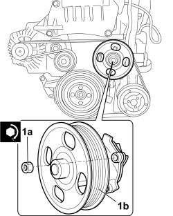 WATER PUMP - R + R WITH TIMING BELT(S) REMOVED