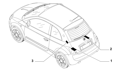 POSITIONING OF IDENTIFICATION AND BODY MARKING PLATES