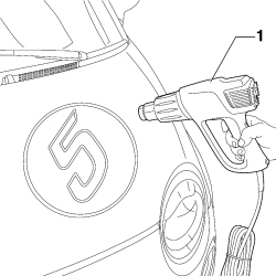 ADHESIVE STRIPE ON BONNET LID - R.R.