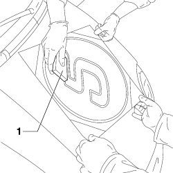 ADHESIVE STRIPE ON BONNET LID - R.R.