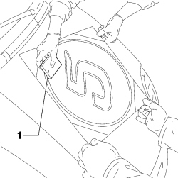 ADHESIVE STRIPE ON BONNET LID - R.R.