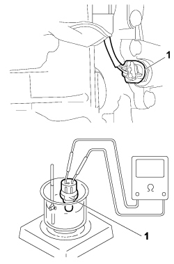 Engine coolant temperature sensor operation check