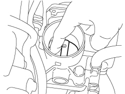 Check on the throttle body actuator operation