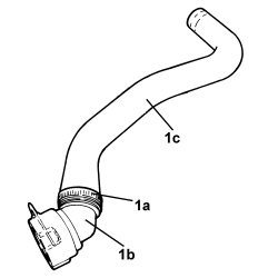 UPPER RADIATOR COOLANT INLET HOSE - R.R.