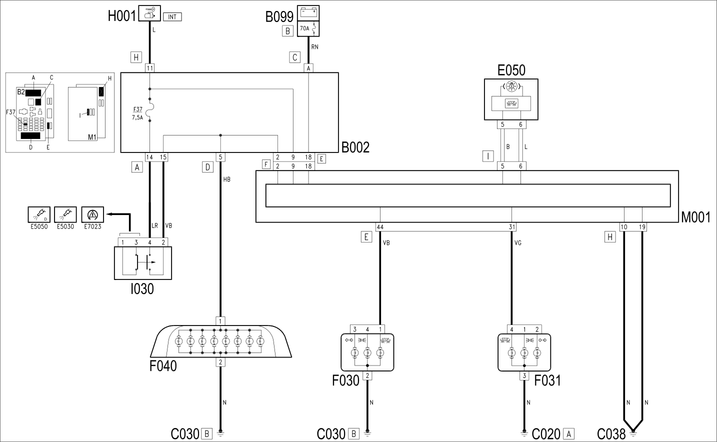 BRAKE LIGHTS - WIRING DIAGRAM