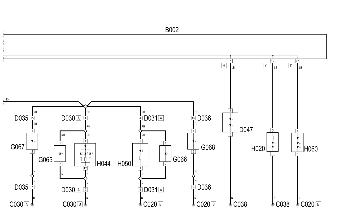 CONTROLS LIGHTING - WIRING DIAGRAM