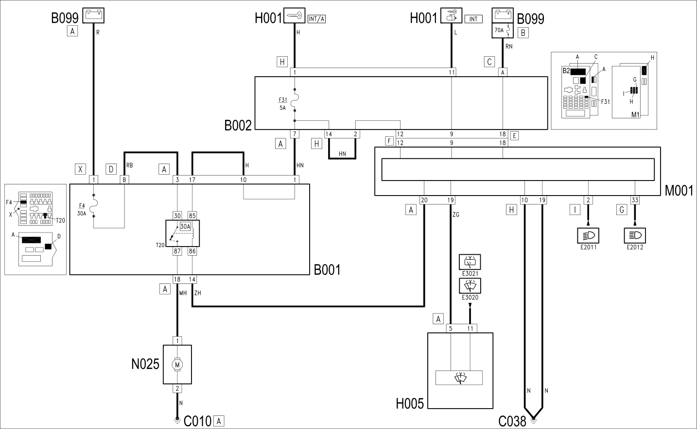 HEADLAMP WASHER - WIRING DIAGRAM
