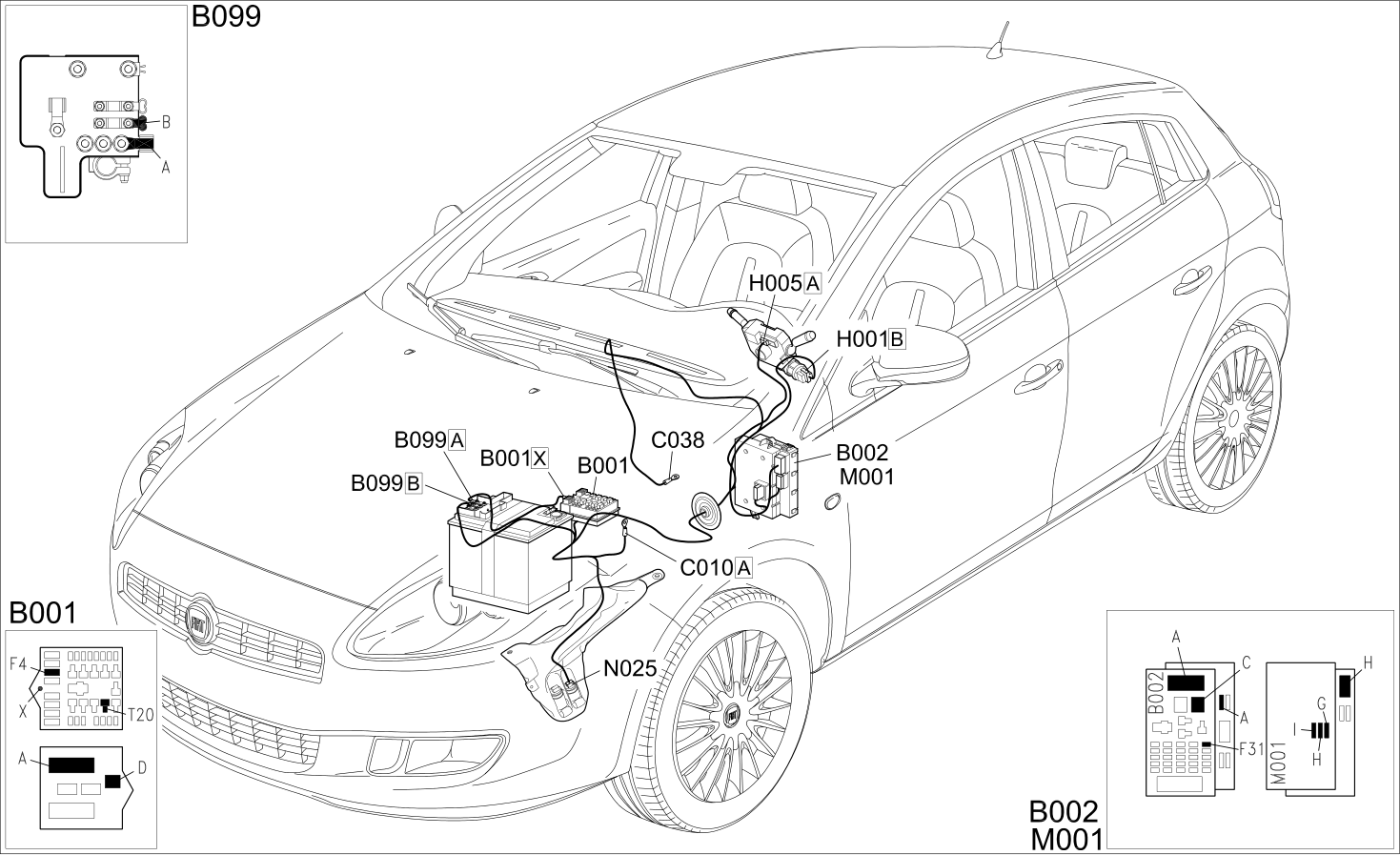 HEADLAMP WASHER - COMPONENT LOCATION