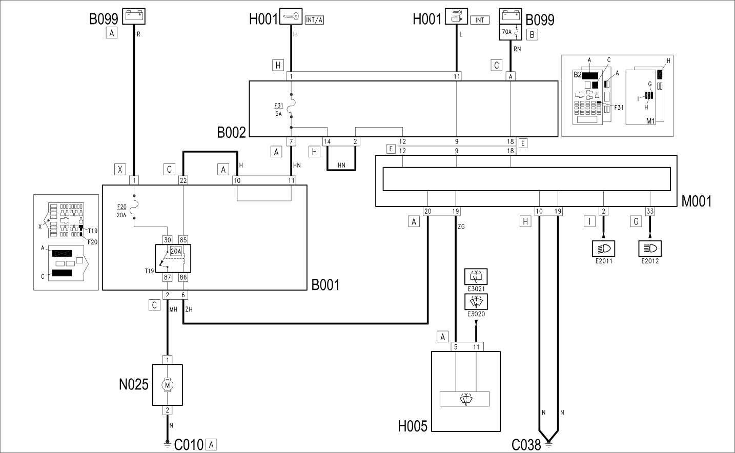 HEADLAMP WASHER - WIRING DIAGRAM