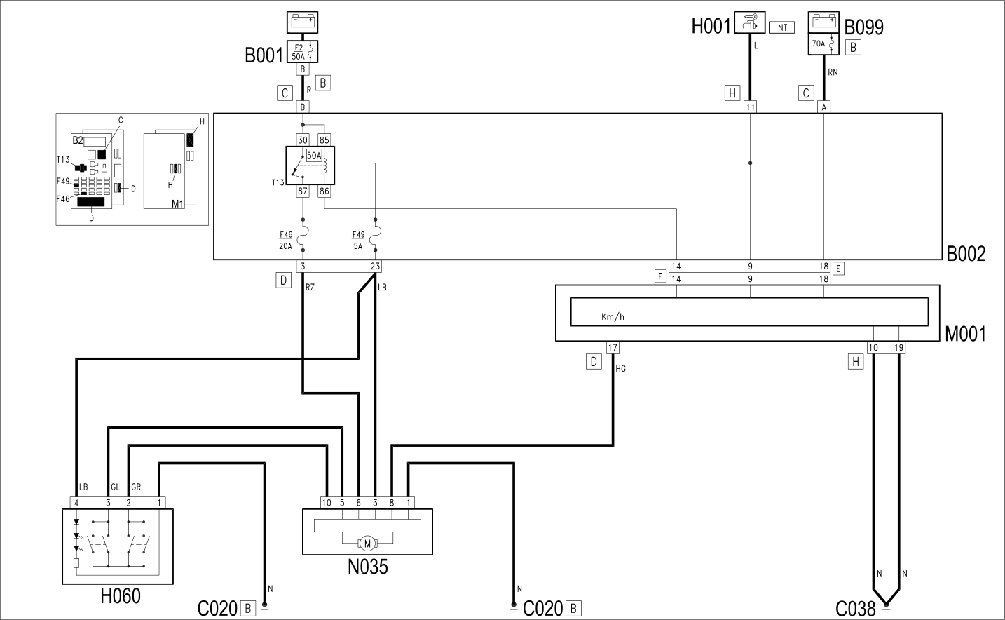 SUN ROOF - WIRING DIAGRAM