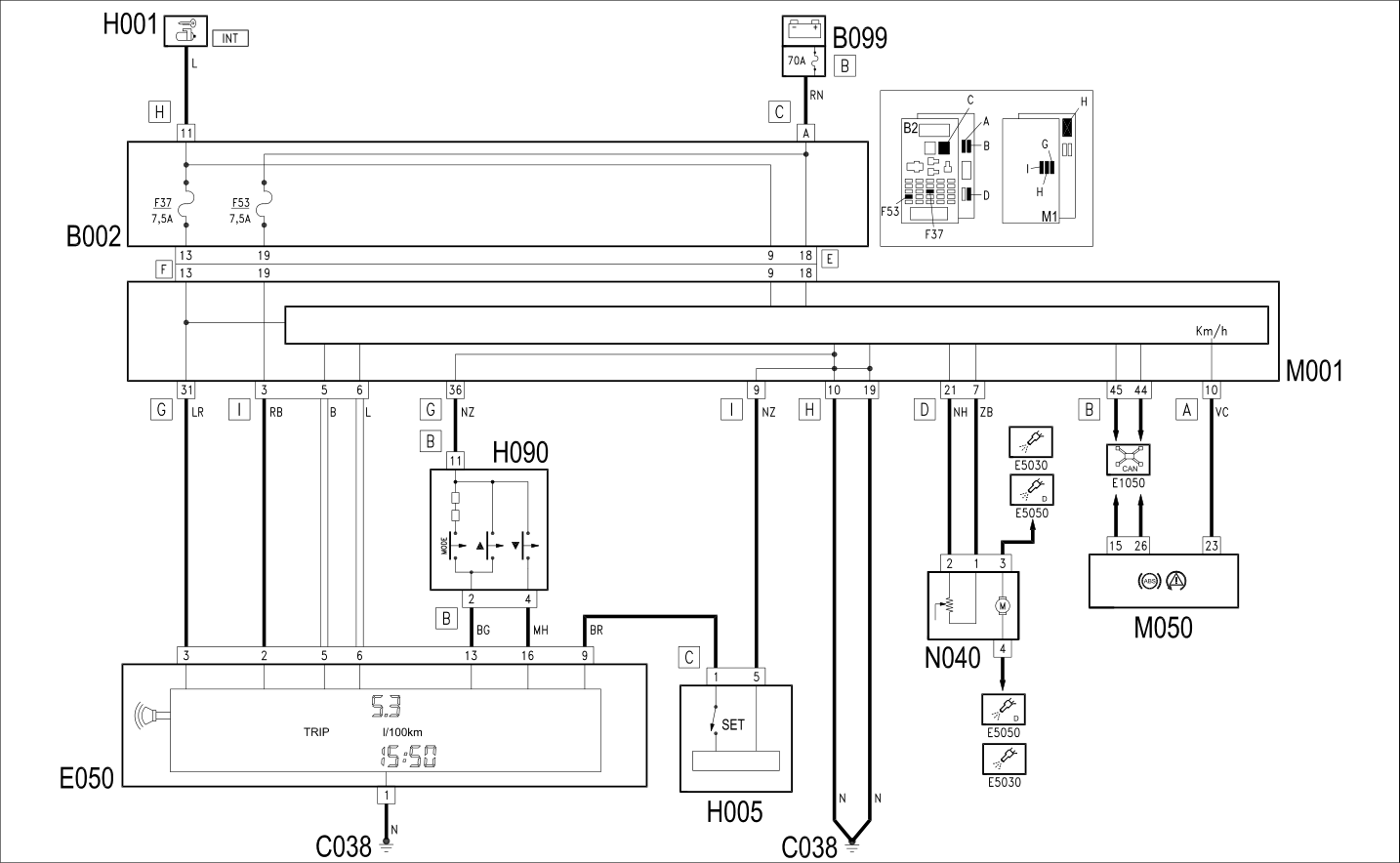 TRIP COMPUTER - WIRING DIAGRAM