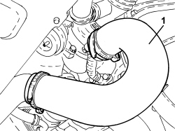 TURBOCHARGER AIR OUTLET HOSE -R.R.
