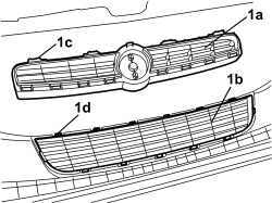 GRILLE (ONE) ON FRONT BUMPER - R.R