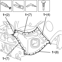 R.R. REAR WING LOWER FRAME