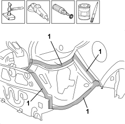 R.R. REAR WING LOWER FRAME