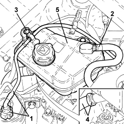 ENGINE COOLANT SUPPLY RESERVOIR - R.R.