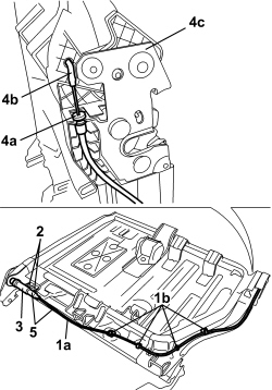 REAR SEAT BACKREST LOWER ATTACHMENT DEVICE - R.R.