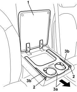 CUP HOLDER IN REAR SEAT ARMREST - R.R.
