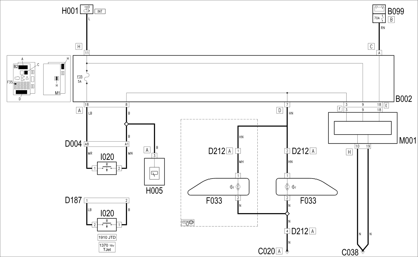 REVERSING LIGHTS - WIRING DIAGRAM