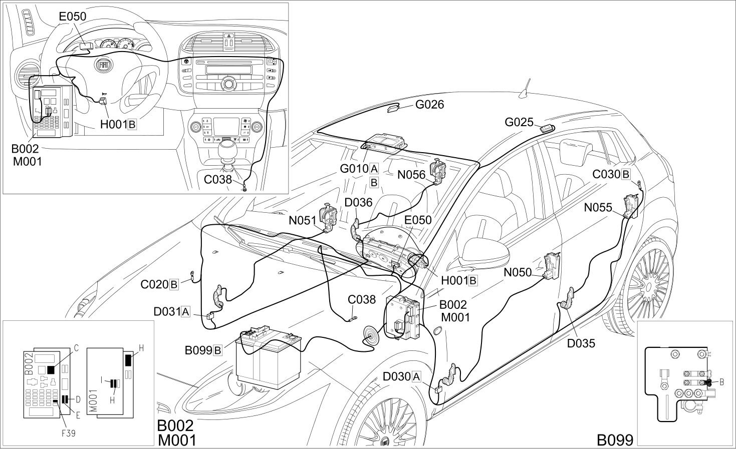 COURTESY LIGHTS - COMPONENT LOCATION